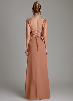 Azazie Jessamine Bridesmaid Dresses Bronzer Mermaid Corset Chiffon Dress image7