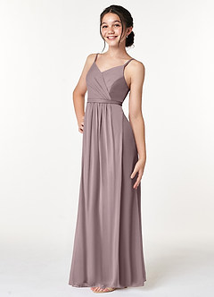 Azazie Luxy Junior Dusk Pleated Mesh Dress image5