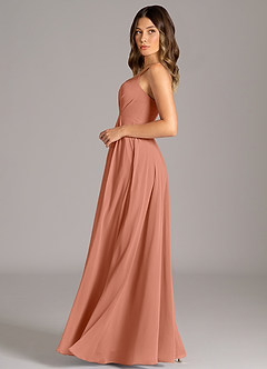 Azazie Amani Bridesmaid Dresses MAI TAI A-Line Pleated Chiffon Dress image3