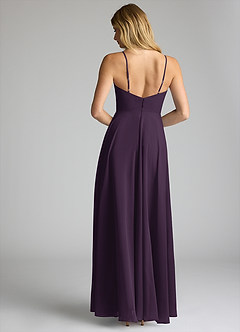 Azazie Akita Bridesmaid Dresses Plum A-Line Chiffon Dress image4