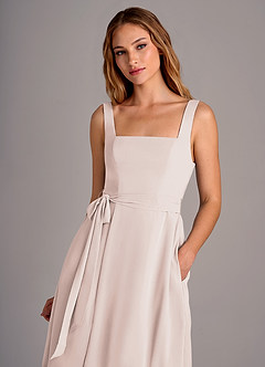 Azazie Deb Bridesmaid Dresses Rose Petal A-Line with Pockets Chiffon Convertible Dress image2