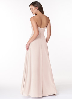 Azazie Arabella Allure Vestidos de damas de honor Vestido de Pétalo De Rosa de Gasa de Corte en A Convertible con Escote de Corazón image2