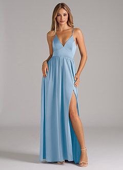 Azazie Aaida Jurken voor thuis passen Jurk van Stretch Satijn met A-Lijn Korset Smaragd image1