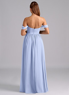Azazie Saige Maternity Bridesmaid Dresses A-Line Pleated Chiffon Floor-Length Dress image2