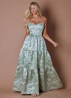 Rena Mint Shimmer Maxi Dress image5