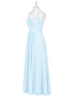 Azazie Claudia Bridesmaid Dresses Sky Blue A-Line Sweetheart Neckline Chiffon Dress image9
