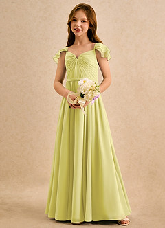 Azazie Meimei Girls Formal Final Sale Sky Blue A-Line Pleated Chiffon Dress image1