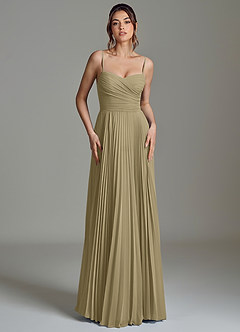 Azazie Catie Vestidos de madrinha de casamento Vestido Musgo Verde de Chiffon de Linha A com Decote em coração image4