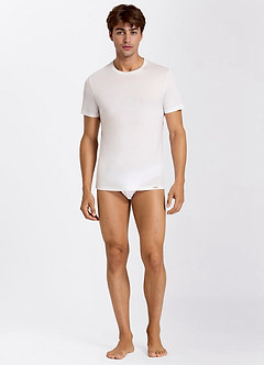 front Arlen White 1-Pack Crew Neck T-shirt