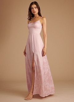Azazie Moira Bridesmaid Dresses Pastel Pink Blossom A-Line with Pockets Blossom Dress image5