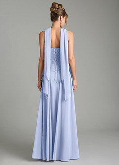 Azazie Gabriela Bridesmaid Dresses Ice A-Line Corset Chiffon Dress image2