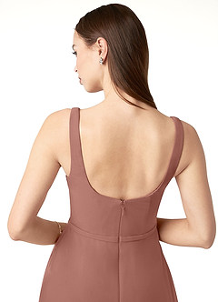 Azazie Renee Final Sale Desert Rose A-Line with Pockets Chiffon Dress image8