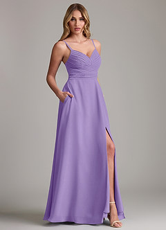 Azazie Terese Bridesmaid Dresses Tahiti A-Line Pleated Chiffon Dress image6