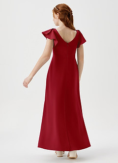 Azazie Omari Junior Klänning av A-Line i Stretch crepe Plisserad image5