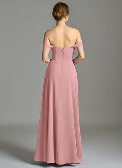 Azazie Oasis Bridesmaid Dresses Dusty Rose A-Line with Pockets Chiffon Dress image8