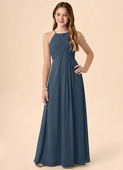 Azazie Ginny Junior Klä av A-Line i Chiffong Plisserad image1