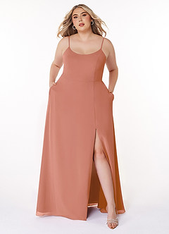 Azazie Moira Bridesmaid Dresses MAI TAI A-Line Scoop Chiffon Dress image8