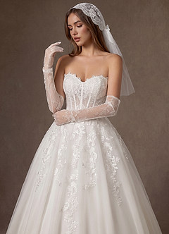 front Welon z koronką kwiatową Juliet Cap
