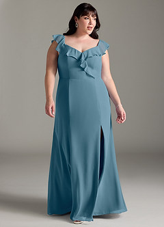 Azazie Sophie Bridesmaid Dresses Bermuda A-Line Off the Shoulder Chiffon Convertible Dress image9