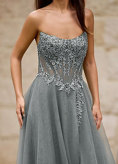 Brilliance Silver Glittrig balklänning image5