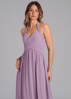 Azazie Darlyn Bridesmaid Dresses Wisteria A-Line Pleated Chiffon Dress image7