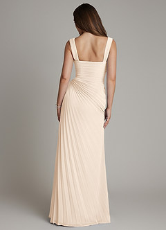 Azazie Amberly Bridesmaid Dresses White Alabaster Sheath Sweetheart Neckline Chiffon Dress image2