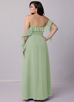 Barbie ♥ Azazie Bridesmaid Dresses A-Line Off the Shoulder Chiffon Floor-Length Dress image12
