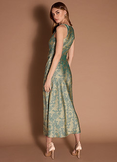 Gelina Platinum Teal Maxi Dress image7