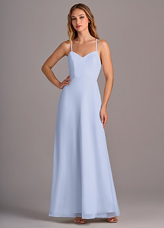 Azazie Mei Brautjungfernkleider A-Linie Chiffon Kleid Lavendel image3