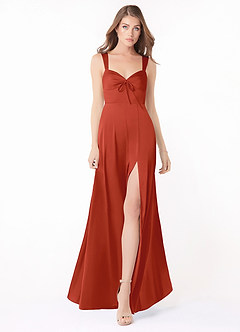 Azazie Alexia Stretch Satin Dress Final Sale  image3