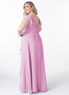 Azazie Omari Bridesmaid Dresses Candy Pink A-Line Chiffon Dress image8