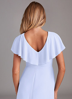 Azazie Lainey Vestidos de damas de honor Vestido de Lavanda de Gasa de Corte en A con Con bolsillos image8