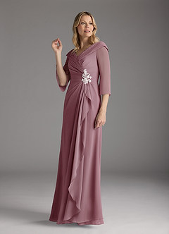 Azazie Jaycee Mother of the Bride Dresses Vintage Mauve A-Line Chiffon Dress image4