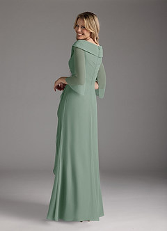 Azazie Jaycee Abiti per la Madre della Sposa Abito A-Line in Chiffon Salvia Argentata image2