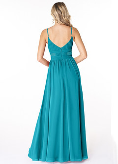 Azazie Elsy Vendita Finale Abito A-Line in Chiffon Pizzo Giada image2