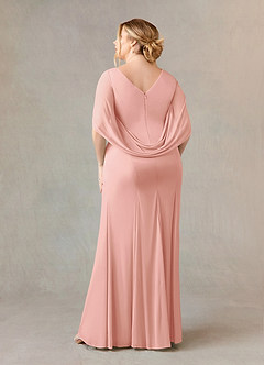 Azazie Belladonna Mère de la mariée Robes Robe Sirène en Maille Pliée à l'encolure Rosette image9