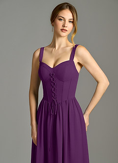 Azazie Porscha Suknie dla druhen Linia A Dekolt w kształcie serca Szyfon Do ziemi Sukienka image2