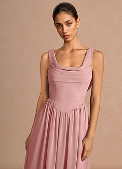 Vestido Rosa Empolvado Midi Novi image5