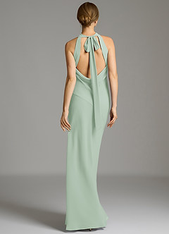 Azazie Cairo Vestidos de damas de honor Vestido de Agave de Gasa de Corte Sirena con Plisado image3