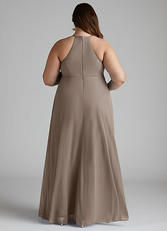 Azazie Annabelle Abiti da damigella d'onore premaman Abito A-Line con Scollo a V a Pieghe Maglia Floor-Length image8