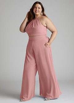 Azazie Kenzi Brudtärnklänningar Jumpsuit av i Chiffong Plisserad image7