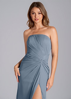Azazie Mariya Bridesmaid Dresses Twilight Mermaid Strapless Mesh Dress image2