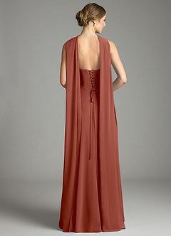 Azazie Ayla Abiti da Damigella Abito A-Line in Chiffon Scollo a Cuore Auburn image10