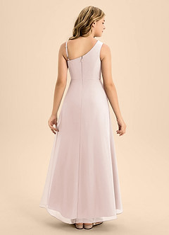 Azazie Brooke Junior Rose Petal A-Line Side Slit Chiffon Dress image2