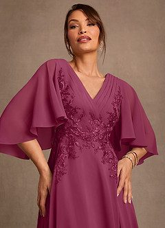 Azazie Tilda Abiti per la Madre della Sposa Abito A-Line in Chiffon Pizzo Gelso image5