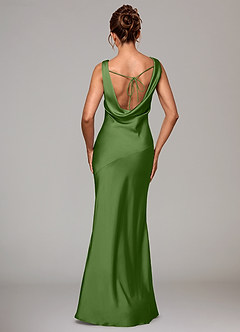 Azazie Rylina Brautjungfernkleider Meerjungfrau-Linie Stretch-Satin Kleid Basilikum image6
