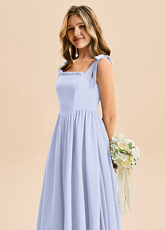 Azazie Delia Junior Abito A-Line in Chiffon Fiocco Lavanda image7