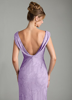 Azazie Kieryn Bridesmaid Dresses Lilac Mermaid Pleated Floral Burnout Dress image2