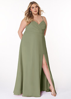 Azazie Everleigh Bridesmaid Dresses Pistachio A-Line Sweetheart Pleated Chiffon Dress image8