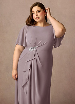 Azazie Rain Abiti per la Madre della Sposa Abito Tubino in Chiffon Perline Dusk image7
